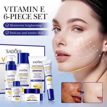 Набор из шести средств Evening Primrose Vitamin E Repair High Moisturing, увлажняющий, против морщин и старения кожи