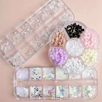 Набор из трех предметов Douyin 1 коробка пудры Юньцзинь + 1 коробка бантиков-бабочек серии «Аврора» + 1 коробка набора стримеров