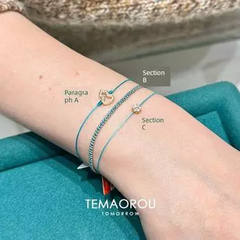 Набор из трех предметов! Титановая сталь K Золото Страз Ультратонкий Тыква Вода Озеро Голубой Ремешок Изысканный Легкая Роскошь Меньшинство Браслет