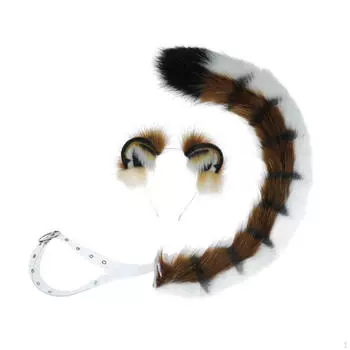 Набор из ушей и хвостов животных, повязка на голову для вечеринок, тематических вечеринок, праздников