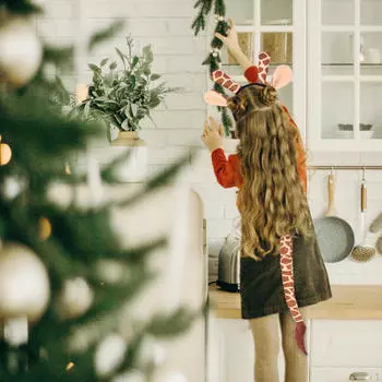 Набор из ушей жирафа и длинного хвоста, обруч для волос, карнавальный костюм, повязка на голову с коровьими ушками