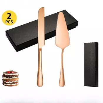 Набор из высококачественных ножей для торта и лопаток из нержавеющей стали — идеально подходит для свадеб, дней рождения, вечеринок, пирогов и многого другого! серебряный