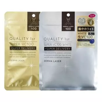 набор из золота и серебра для лица Quality First Derma Laser Super VC100 Mask Super VC100 White Mask 7 штук Face Sheet Face Pack [1 / маска] +