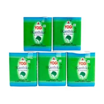 Набор Йоги Кантика (5 х 140 пастилок), Yogi Kanthika Set, Yogi Ayurveda