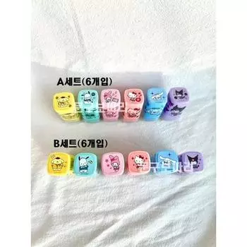 Набор канцелярских товаров, похвальная марка школьной формы Sanrio, набор А (6 шт.) Корейские популярные игрушки