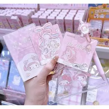 Набор канцелярских товаров Sanrio, 5 видов пишущих инструментов, Hello Kitty Pom Pom Purin, подарочный набор Cinnamo Roll