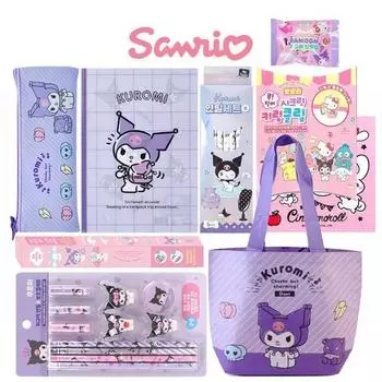 Набор канцелярских товаров Sanrio, набор школьных принадлежностей, пенал, подарочный пакет, 1 комплект, Набор канцелярских товаров Sanrio 29900 (Куроми)