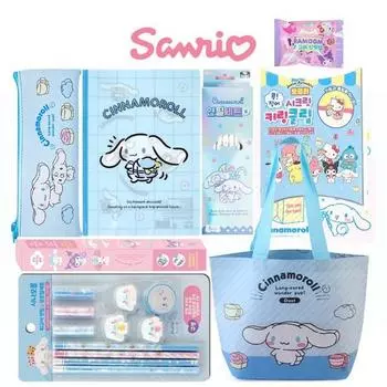 Набор канцелярских товаров Sanrio, набор школьных принадлежностей, пенал, подарочный пакет, 1 комплект, Набор канцелярских товаров Sanrio 29900 (булочка с корицей)