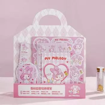 Набор канцелярских товаров Sanrio, наклейка, конверт для письма, подарочная открытка, моя мелодия