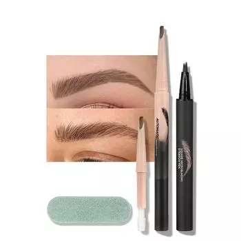 Набор карандашей для бровей, водостойкий, не размазывающийся, жидкий, раздвоенный карандаш для бровей, водный карандаш для бровей от Foreign Trade Makeup Water Eyebrow Pencil.2 мл One Size