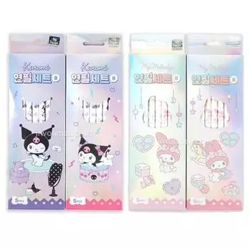 Набор карандашей Sanrio Персонажи 5, вступительный подарок, материал для подготовки к поступлению, 20 карандашей для нового семестра, Куроми + Моя Мелодия