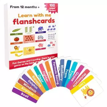 Набор карточек 100 игровых карточек для малышей Изучение алфавита Карточки с числами для детей 1 года One Size