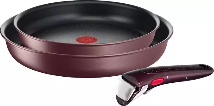 Набор кастрюль и сковородок Tefal со съемными ручками, совместимыми с IH Gas, не содержащими опасных веществ, такими как Neo IH Maron Brown L38590, коричневый