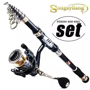 Набор катушек для удочки, телескопическая удочка 13BB, колесо для рыболовной катушки, портативная дорожная катушка для удочки, комбо 1.8M Rod&Reel 1000