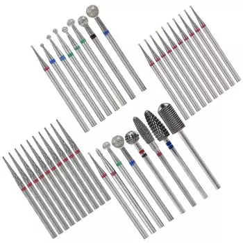 Набор керамических алмазных фрез KADS для электрической дрели для ногтей, твердосплавная дрель, инструмент для маникюра и педикюра