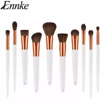 Набор кистей для макияжа, 10 шт., мягкая нейлоновая головка кисти, кисть для румян, тональная основа, тени для век, набор кистей для макияжа