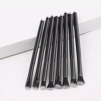 Набор кистей для макияжа, 8 шт., черные румяна, кисть для тональной основы, кисть для теней для лица, набор косметических кистей