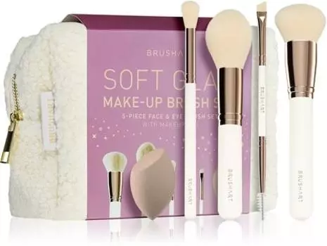 Набор кистей для макияжа BrushArt Basic Soft Glam Набор кистей с мешочком TU прозрачный