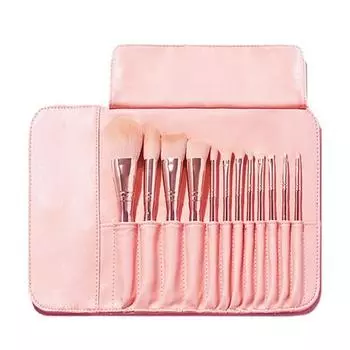 Набор кистей для макияжа Dhowte Lovely Pink Makeup, 12 типов (Пудровые тени для век), 1 Piece, самый популярный косметический аксессуар в Корее.