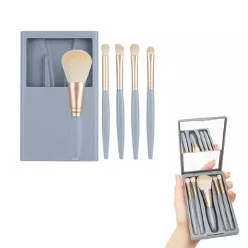 Набор кистей для макияжа Doyime, мягкие капсулы для хранения макияжа, кисти для макияжа с тенями для век, премиум-волокно, косметический ежедневный портативный набор [набор 5],