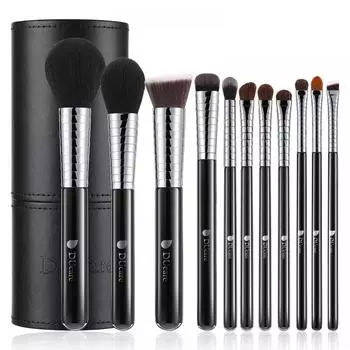 Набор кистей для макияжа DuCare 11 Two Care Brass Dog, роскошные кисти для макияжа, роскошная шерсть пони, премиум-класса, такрон