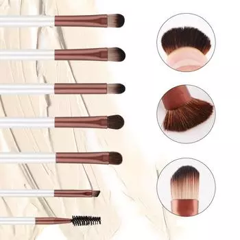 Набор кистей для макияжа, косметические инструменты, набор кистей для макияжа на 6 глаз, кисть для теней, кисть для подводки глаз, кисть для ресниц