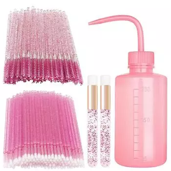 Набор кистей для макияжа ресниц, набор инструментов, бутылочка с шампунем, расческа для бровей, тушь для ресниц, палочки, аппликатор, микрощетка, принадлежности для наращивания ресниц