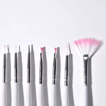 Набор кистей для ногтей KADS, 7 шт., белый цветной лайнер, ручка для нанесения градиента, ручка для французского дизайна ногтей