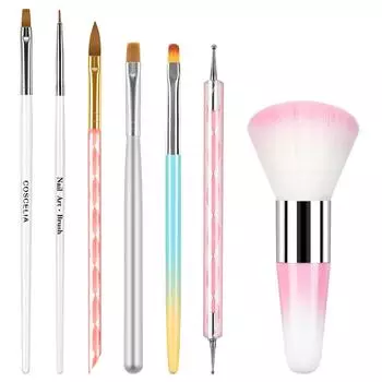 Набор кистей для ногтей Ручка для рисования ногтей Ручка для дизайна ногтей Инструменты для дизайна ногтей Гель-лак для ногтей Акриловый набор для ногтей Маникюр УФ-гелевая кисть для дизайна ногтей Ручка для нанесения точек