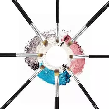 Набор кистей для теней для век из 8 штук, полный набор кистей для макияжа, кисть для растушевки, кисть для бровей, детали теней для носа, кисть для подводки глаз, инструменты для макияжа.