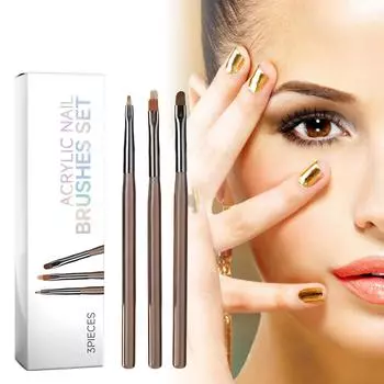 Набор кистей из 3 предметов: универсальная кисть для дизайна, кисть для наращивания, 3 размера, инструменты для зашивания своими руками One Size