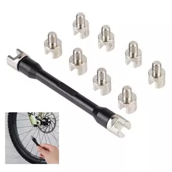 Набор ключей для спиц мотоцикла, 10 шт., закаленные наконечники 5,0~6,8, универсальные для большинства инструментов для ремонта мотоциклов, велосипедов, инструмент для ремонта ручек Silver