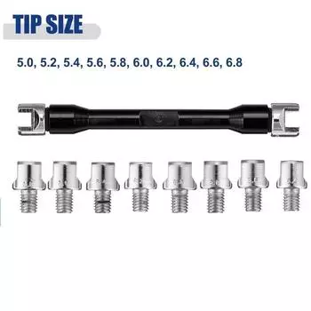 Набор ключей для спиц мотоцикла, набор гаечных ключей для колес велосипеда, набор гаечных ключей для шин, инструмент для ремонта 5,0 ~ 6,8 мм для красный