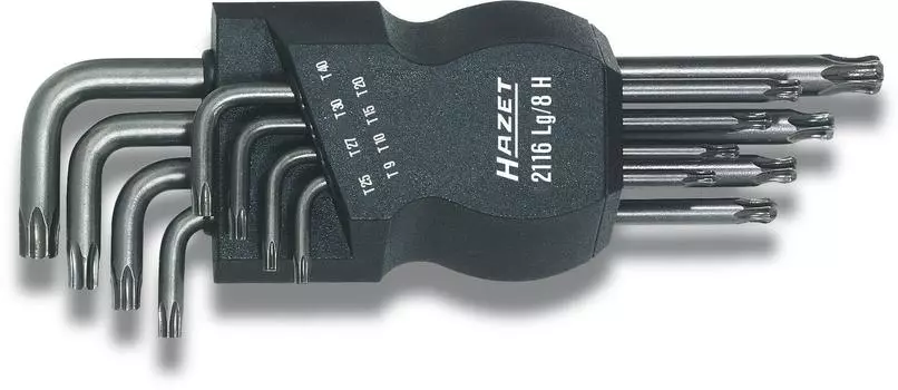 Набор ключей HAZET Torx L тип 2116LG/8H