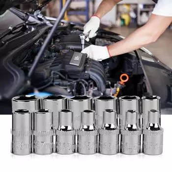 Набор ключей с храповым механизмом, эргономичная резиновая ручка, многоразовые головки разных размеров, многофункциональные для транспортных средств