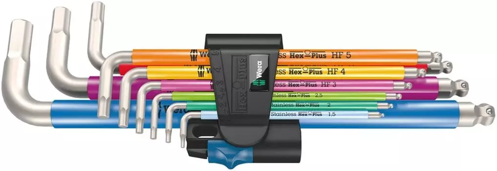 Набор ключей Torx WERA из 9 предметов из нержавеющей стали 022699 многоцветный