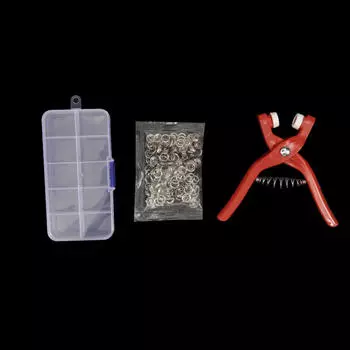 Набор кнопок-застежек с ручными плоскогубцами 50 шт./100 шт. кнопок для шитья, заклепки для DIY поделок, одежды, шляп, шитья сумок, обуви, наборы инструментов 50pcs красный
