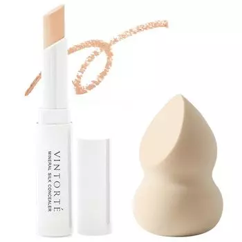 Набор консилеров VINTORTE Mineral Silk Concealer Set with Puff Stick Stain Cover Pore Hiding Dark Circles Concealer Stain Concealer Stick Fan Sealer Makeup