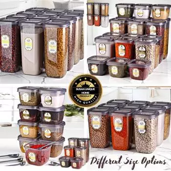 Набор контейнеров для хранения, контейнер для хранения кухонного шкафа, 3-6-9-12-18-24-30 различных вариантов упаковки