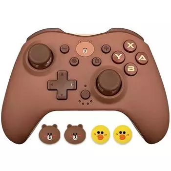 Набор контроллеров GameMac Nintendo Switch Line Friends, коричневый, 1 комплект