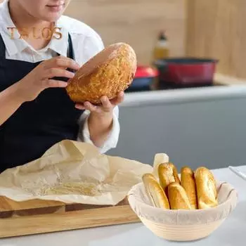 Набор корзин для брожения, 2 шт., плетеные вручную корзины для расстойки из ротанга, мини-принадлежности для выпечки хлеба на закваске для домашней кухни 13cm