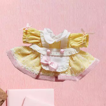 Набор костюмов для кукол ростом 4,72 дюйма, креативные предметы для переодевания жёлтый