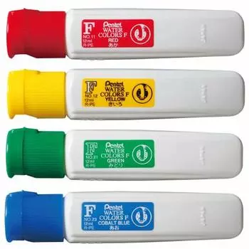 Набор красок Pentel 4 цвета: красный, желтый, зеленый, синий, по 1 шт. каждого AMZ-WFCT-4D