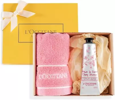 Набор кремов для рук Cherry Blossom с Годом Новинка Новый Homecoming Новый Взрослый Праздник L OCCITANE [Подарочное полотенце] [Новая косметика] День рождения, Годовой подарок, Годовой