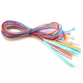 Набор крючков для вязания афганских тунисских изделий из АБС-пластика с вязальными спицами для плетения ковров и ковров 12 шт.