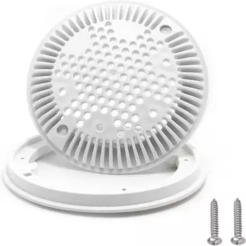 Набор круглых крышек для слива бассейна 8 дюймов Крышка для всасывания основного слива Аксессуар для обслуживания бассейна Пластиковая текстура для бетонных бассейнов