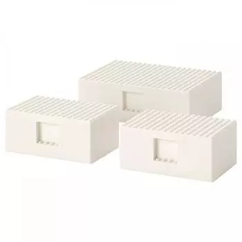 Набор крышек для коробки IKEA BYGGLEK LEGO, 3 шт., белый