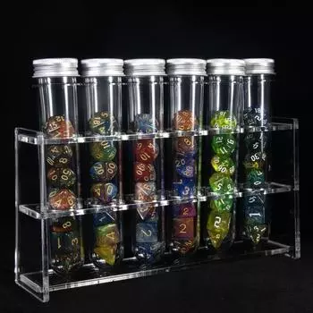 Набор кубиков DND с трубчатыми многогранными кубиками для настольной игры в подарок, игральные кубики для ролевых игр D4-D20