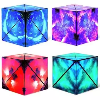 Набор кубиков Samar Magnetic Transformation Space Magic Cube, 4 предмета, базовый набор, разные цвета