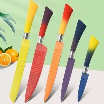 Набор кухонных ножей из нержавеющей стали Macaron из пяти предметов